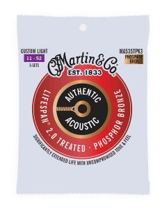 Martin Lifespan 2.0 string set 3 PACK phosphor bronze, custom light 011-015-023-032-042-052