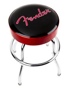 Fender red sparkle logo barstool, black/red sparkle, 24"