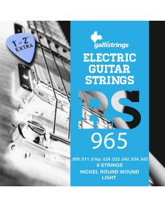 Galli 8-string set electric, nickel roundwound, light, 009-011-016-024-032-042-054-065