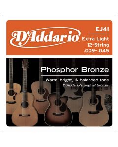 D'Addario Phosphor Bronze snarenset akoestisch 12-snarig