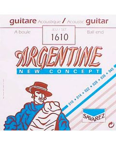 Argentine snarenset akoestisch, silverplated steel core, 010-045, light tension, ball end