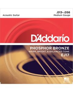 D'Addario Phosphor Bronze snarenset akoestisch, phosphor bronze, medium, 013-017-026-035-045-056