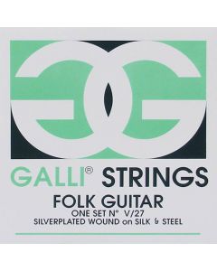 Galli Folk Guitar snarenset akoestisch, silverplated wound on silk steel 011-014-023-028-038-046
