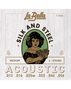 LaBella Silk & Steel snarenset akoestisch, medium, 012-016-025-033-046-056