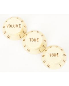Fender® Strat® Pot Knobs (V/T/T) agedwh.