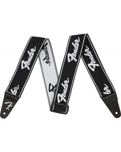Fender® WeighLess Strap Running Logo bk 