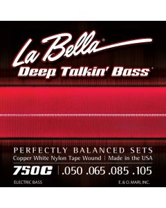 La Bella Bass Copper White Nylon 050/105