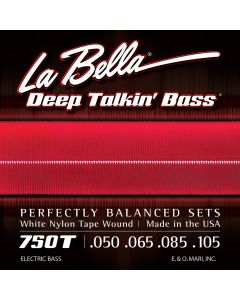 La Bella Bass White Nylon 050/105
