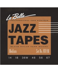 La Bella Jazz Tapes 800 M Black Nylon 