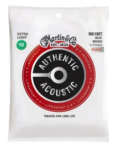 Martin Authentic Acoustic Lifespan 2 string set 12-string 80/20 bronze