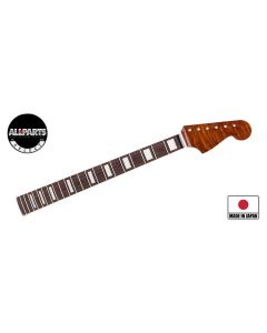 Allparts Vintage Deluxe neck for Jazzmaster, AAA+ roasted flamed maple, bound w. block inlays, nitro finish (Selected Limited Edition)