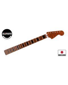 Allparts VIN-MOD Deluxe neck for Jazzmaster, AAA+ roasted flamed maple,  bound w. block inlays, poly finish (Selected Limited Edition)