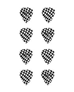 Fender checkerboard picks, 351 shape, celluloid, 8-pack