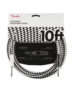 Fender Professional Series 10' instrument cable, 10ft, checkerboard
