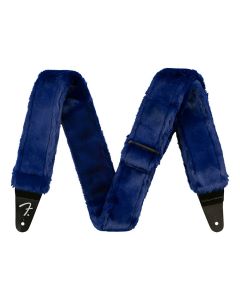 Fender Poodle plush guitar strap, blue