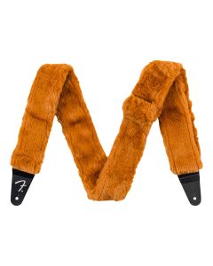 Fender Poodle plush guitar strap, rust