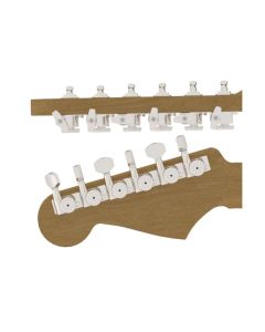 Hipshot	guitar tuner upgrade kit, 6 inline Grip-Lock, closed nickel staggered