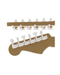 Hipshot	guitar tuner upgrade kit, 6 inline Grip-Lock, open nickel staggered