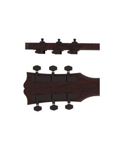 Hipshot	guitar tuner upgrade kit, 3+3 classic, closed black