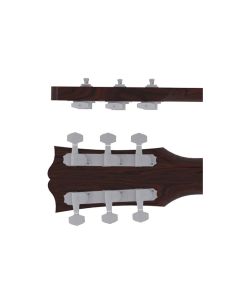 Hipshot	guitar tuner upgrade kit, 3+3  classic, closed satin