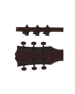 Hipshot	vintage guitar tuner upgrade kit, 3+3 Grip-Lock, closed black