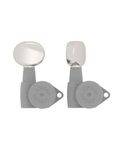 Hipshot	butter bean guitar tuner button, nickel