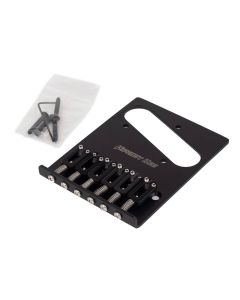 Hipshot	Telecaster retrofit bridge, 4 hole 6 saddles, black