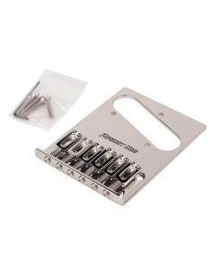 Hipshot	Telecaster retrofit bridge, 4 hole 6 saddles, stainless steel