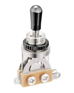 Boston toggle switch 3-way, made in Japan, black nickel switch tip and nut, nickel contacts