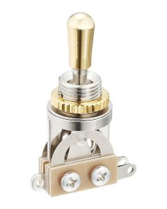 Boston toggle switch 3-way, made in Japan, gold switch tip and nut, nickel contacts