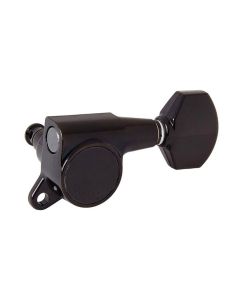 Gotoh machine heads for guitar, 6x left, ratio 1:16, mini 07-style button, black