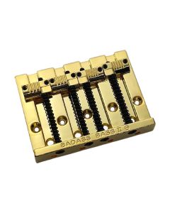 Allparts Leo Quan Badass II 4-string bass bridge, grooved saddles, gold