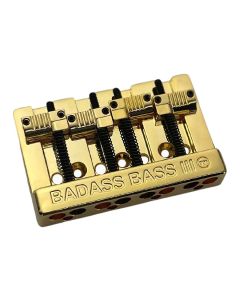 Allparts Leo Quan Badass III 4-string bass bridge, grooved saddles, gold