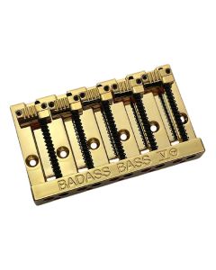 Allparts Leo Quan Badass V 5-string bass bridge, grooved saddles, gold