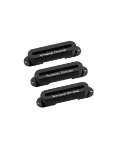 Seymour Duncan Hot Stack Pickup Cover Set for Strat - Black with Logo