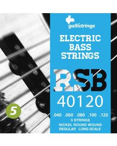 Galli Rock Star snarenset 5-snarige basgitaar, nickel roundwound, regular, 040-060-080-100-120
