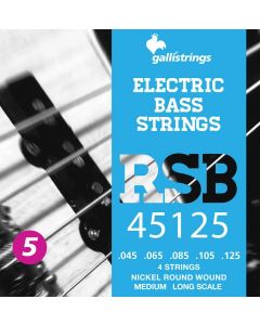 Galli Rock Star snarenset 5-snarige basgitaar, nickel roundwound, medium, 045-065-085-105-125