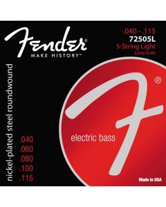 Fender Super 7250s string set electric bass 5 nickel roundwound light 040-060-080-100-115 