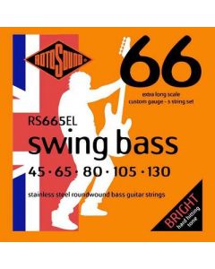 Rotosound Swing Bass 66 string set electric bass 5 stainless steel 45-130 extra long, standard gauge