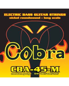 Cobra snarenset basgitaar, nickelplated, longscale, medium: .045-.065-.085-.105