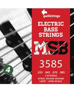 Galli Magic Sound Bass snarenset basgitaar, stainless steel light, 035-045-070-085