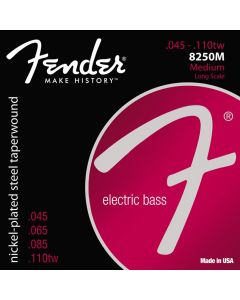 Fender Super 8250s string set electric bass (strings through body) nickel roundwound medium 045-065-085-110TW 