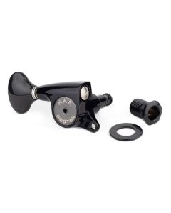 Gotoh machine heads for guitar, 6R, ratio 1:18, height adjustable post (HAP), S5 button, black