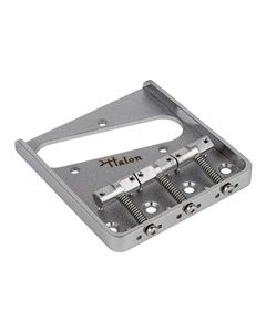 Halon TE guitar ashtray bridge, 1060 steel chrome gloss plate, 7075 T6 aluminium unplated saddles