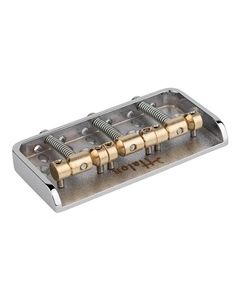 Halon TE guitar half ashtray bridge, 1060 steel chrome gloss plate, MS-58 brass unplated saddles