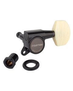 Gotoh SG381 machine heads with M01 buttons, 3L3R, cosmo black