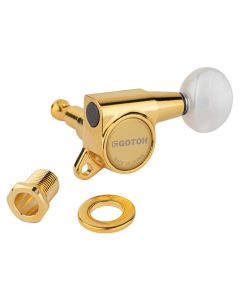 Gotoh SG381 machine heads with Magnum Lock and 05PW buttons, 3L3R, gold