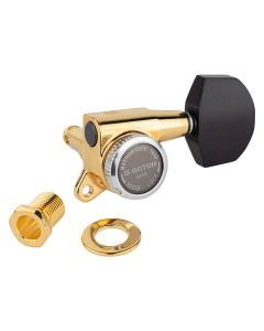 Gotoh SG381 machine heads with Magnum Lock Trad and EN01 buttons, 3L3R, gold