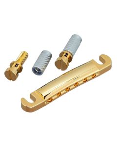 Gotoh GE101Z zinc guitar tailpiece with metric studs M8 (vintage shape), gold