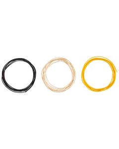 Fender Pure Vintage cloth wire, 22 awg, black, white, yellow, 10'